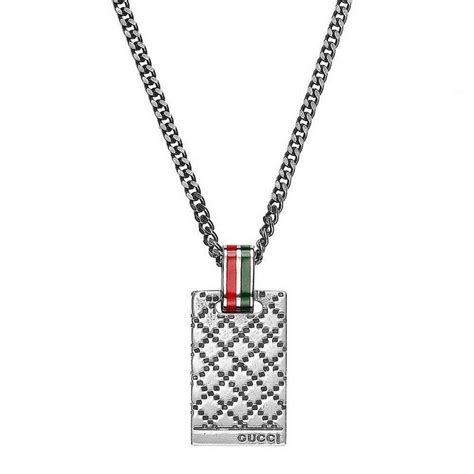 gucci diamantissima silver mens pendant|Gucci jewelry store.